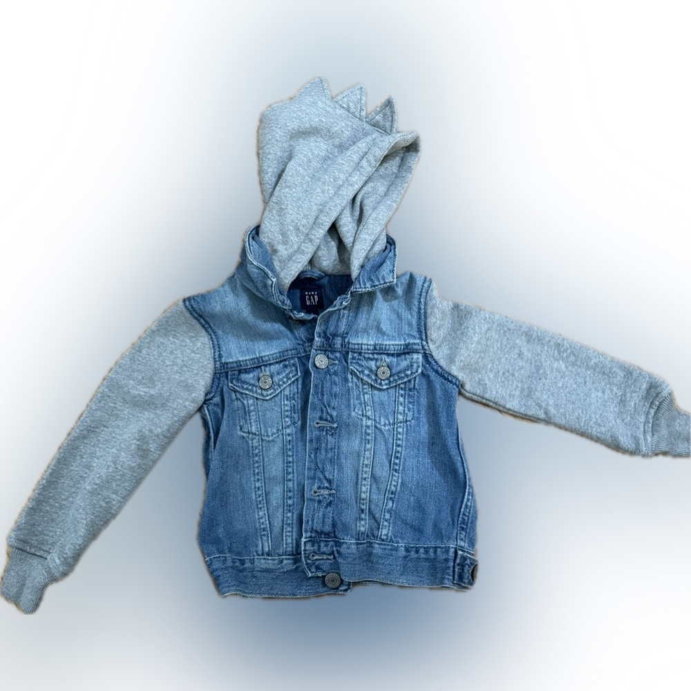 NEW Toddler Dinosaur Denim Jacket with Washwell 3T